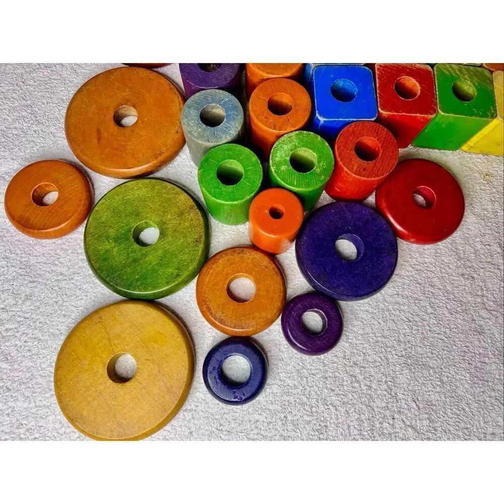 Collectible Set of Vintage Playskool COL-O-ROL BLOCKS